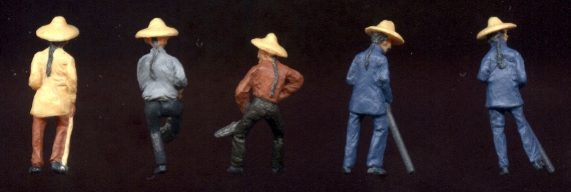 Chinese Figures (metal) painting guide for backs
